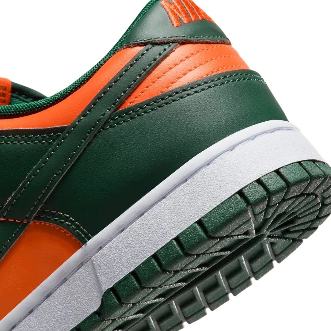 Dunk Low Retro Miami Hurricanes Team Dark Green Team Orange White Nike Dunk
