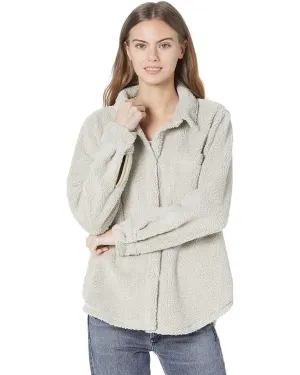 Dylan by True Grit Women's Medium Sandstone Sherpa Shirt Jacket Shacket JDM002