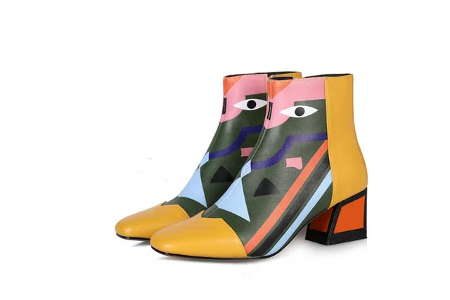 FEDONAS Fashion Brand Women Ankle Snow Boots Warm High Heels Ladies Shoes Woman Party Wedding Pumps Basic Genuine Leather Boots Fashion Nova Shoes