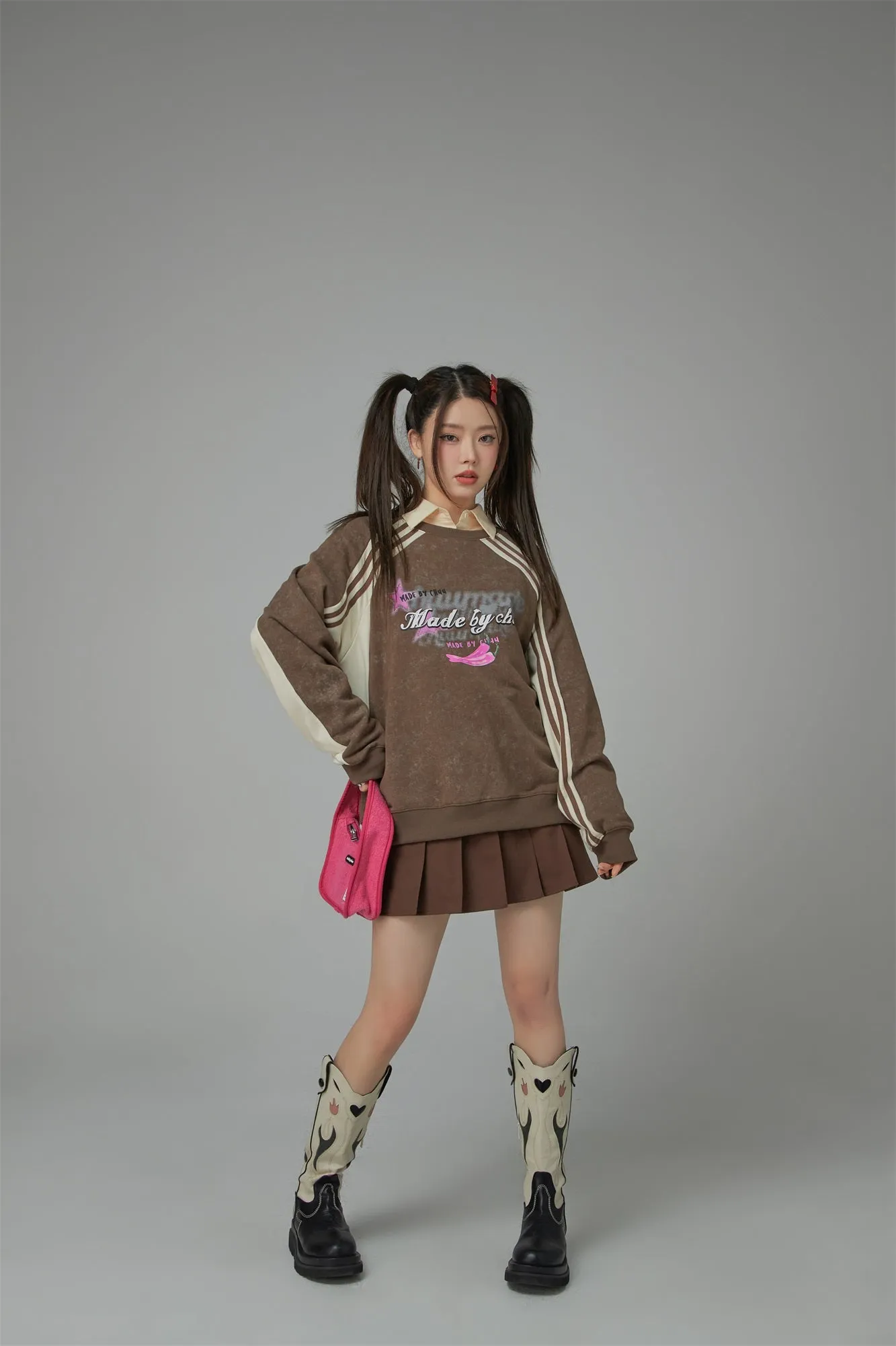 Fireworks At Night Printed Raglan Sweatshirt