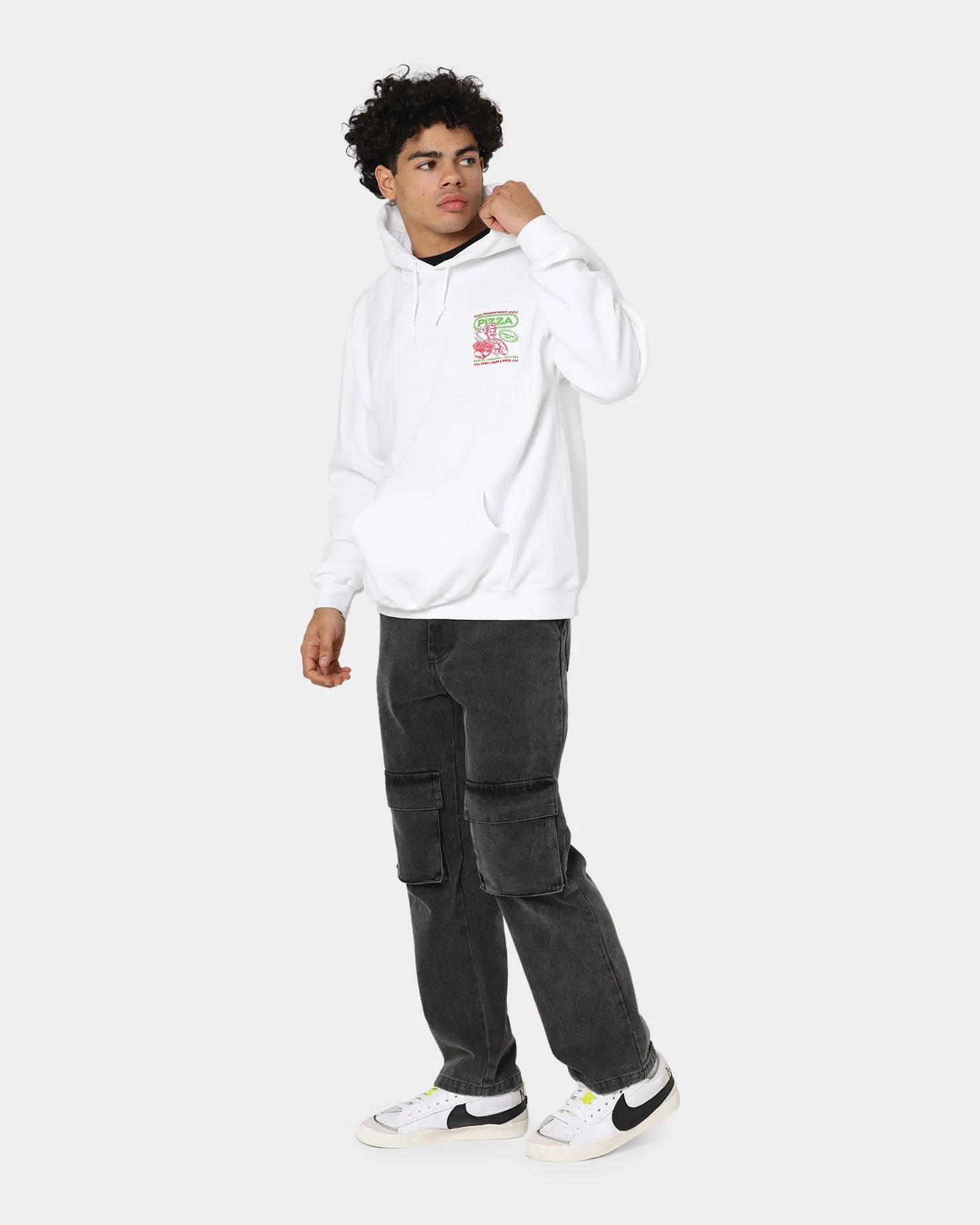 Goat Crew Pizza Shop Hoodie White