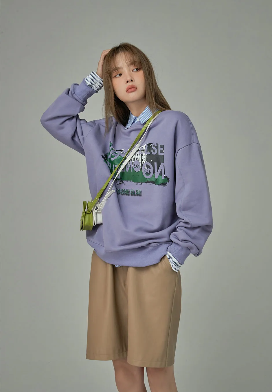 Going To The Moon Printed Sweatshirt