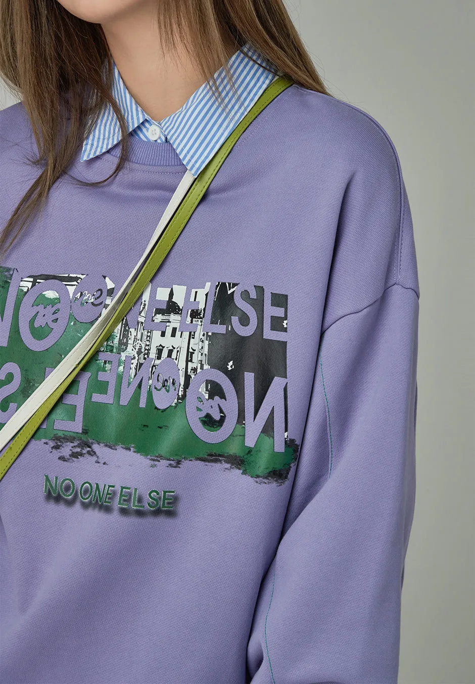 Going To The Moon Printed Sweatshirt