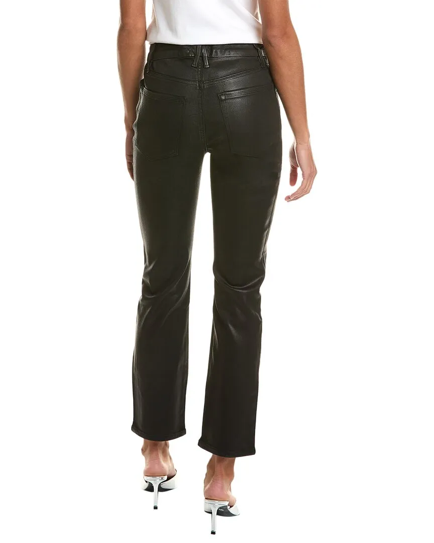 GOOD AMERICAN Good Straight Black Coated Jean