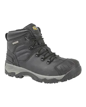 Grafters Mens Full Grain Buffalo Leather Hiker Type Safety Boots Grafters Shoes