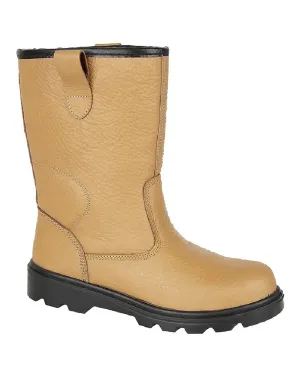 Grafters Tan Leather Rigger Safety Boots Grafters Shoes