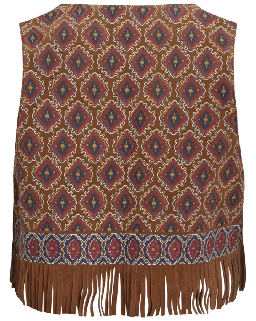 Gucci Printed Suede Vest