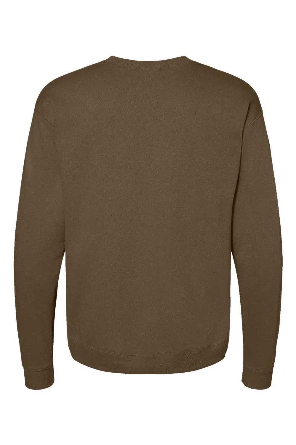 Hanes Mens EcoSmart Print Pro XP Pill Resistant Fleece Crewneck Sweatshirt - Army Brown