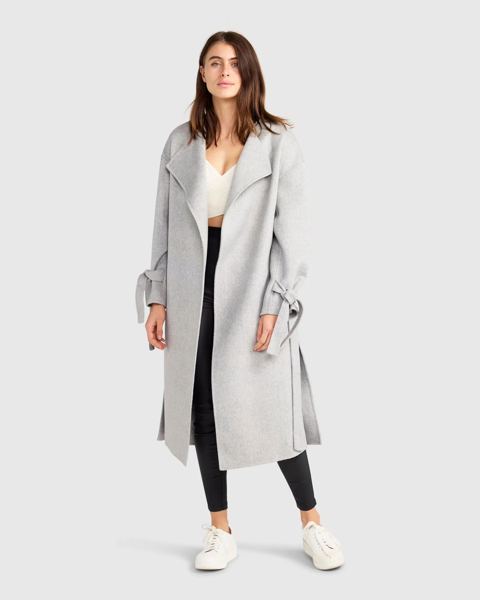 Head Over Heels Collarless Robe Coat