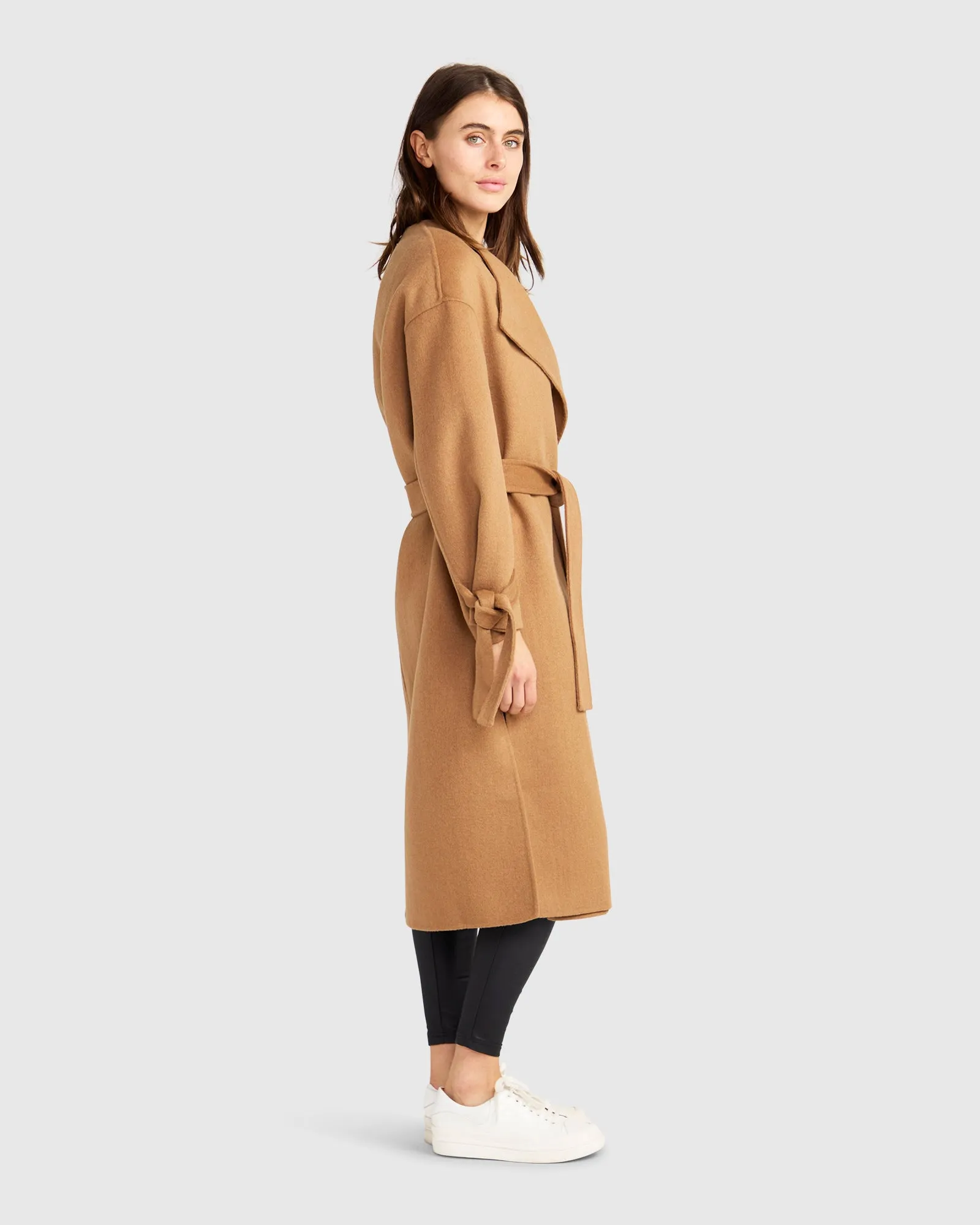 Head Over Heels Collarless Robe Coat