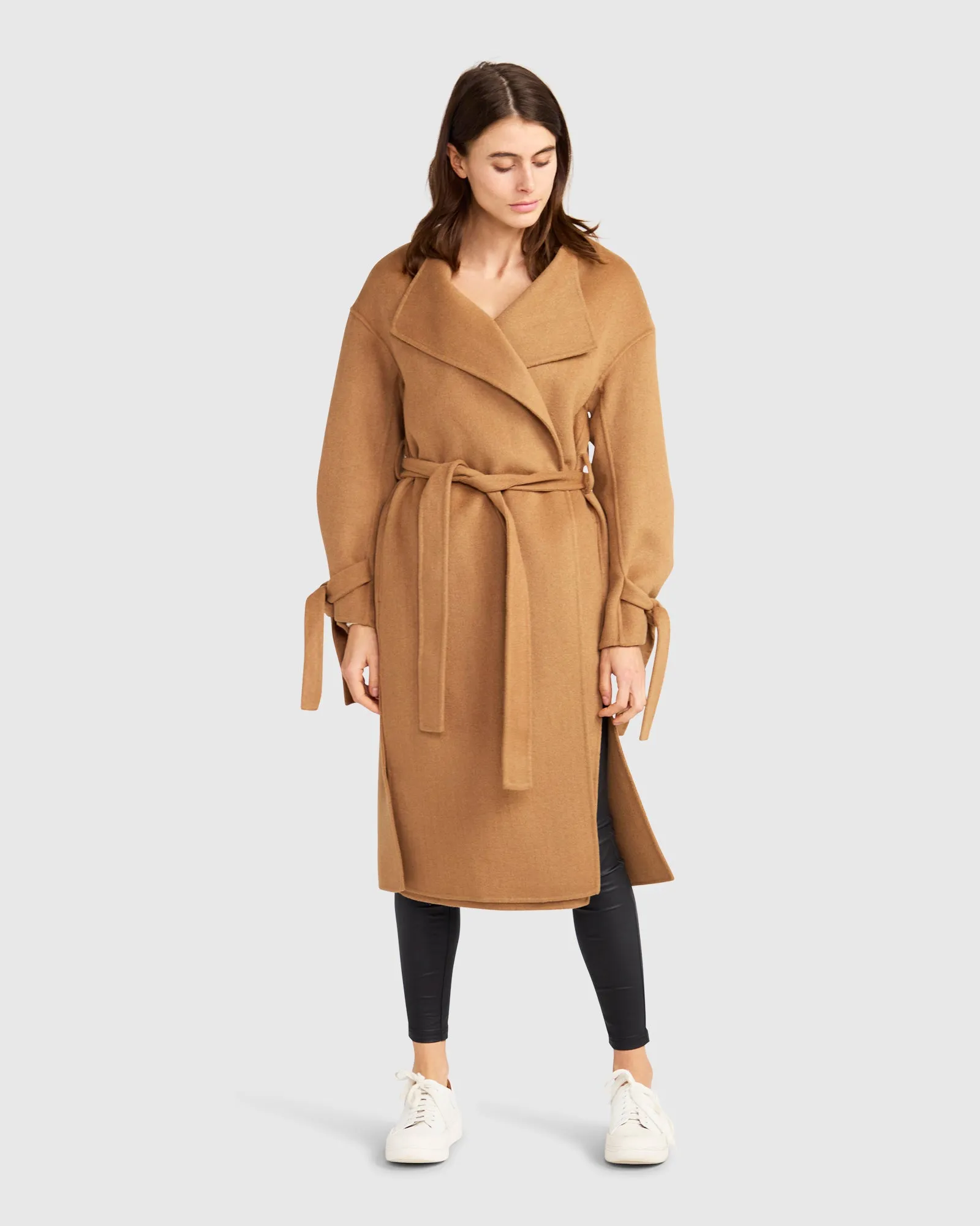 Head Over Heels Collarless Robe Coat
