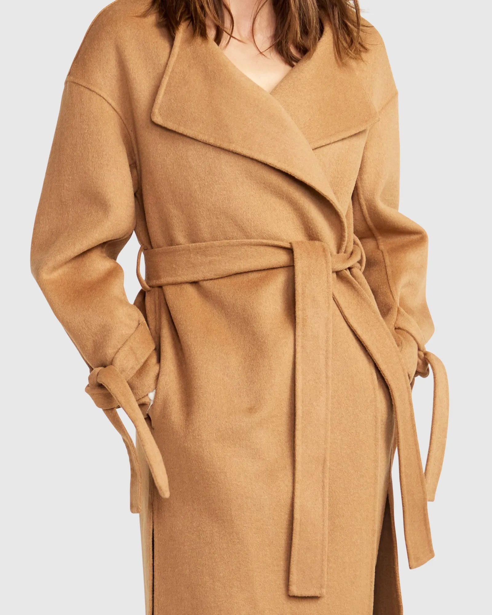 Head Over Heels Collarless Robe Coat