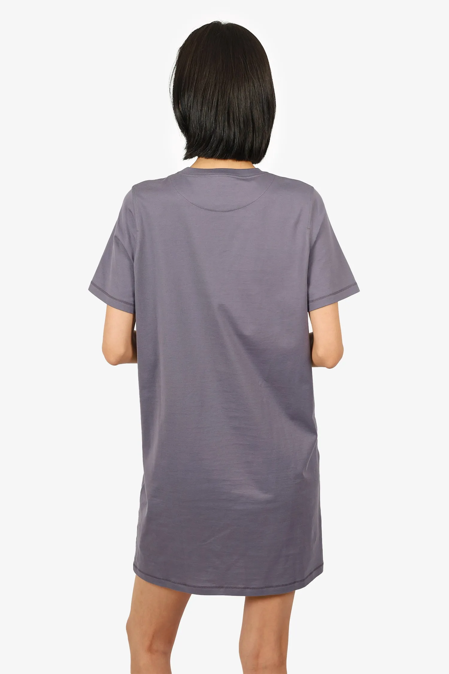 Hermès Gris Nuage "Effet Kaleidoscope" T-Shirt Dress Size 38