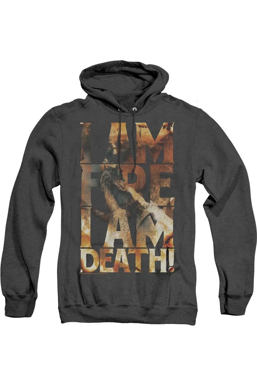 Hobbit I Am Fire Adult Heather Hoodie / Hooded Sweatshirt