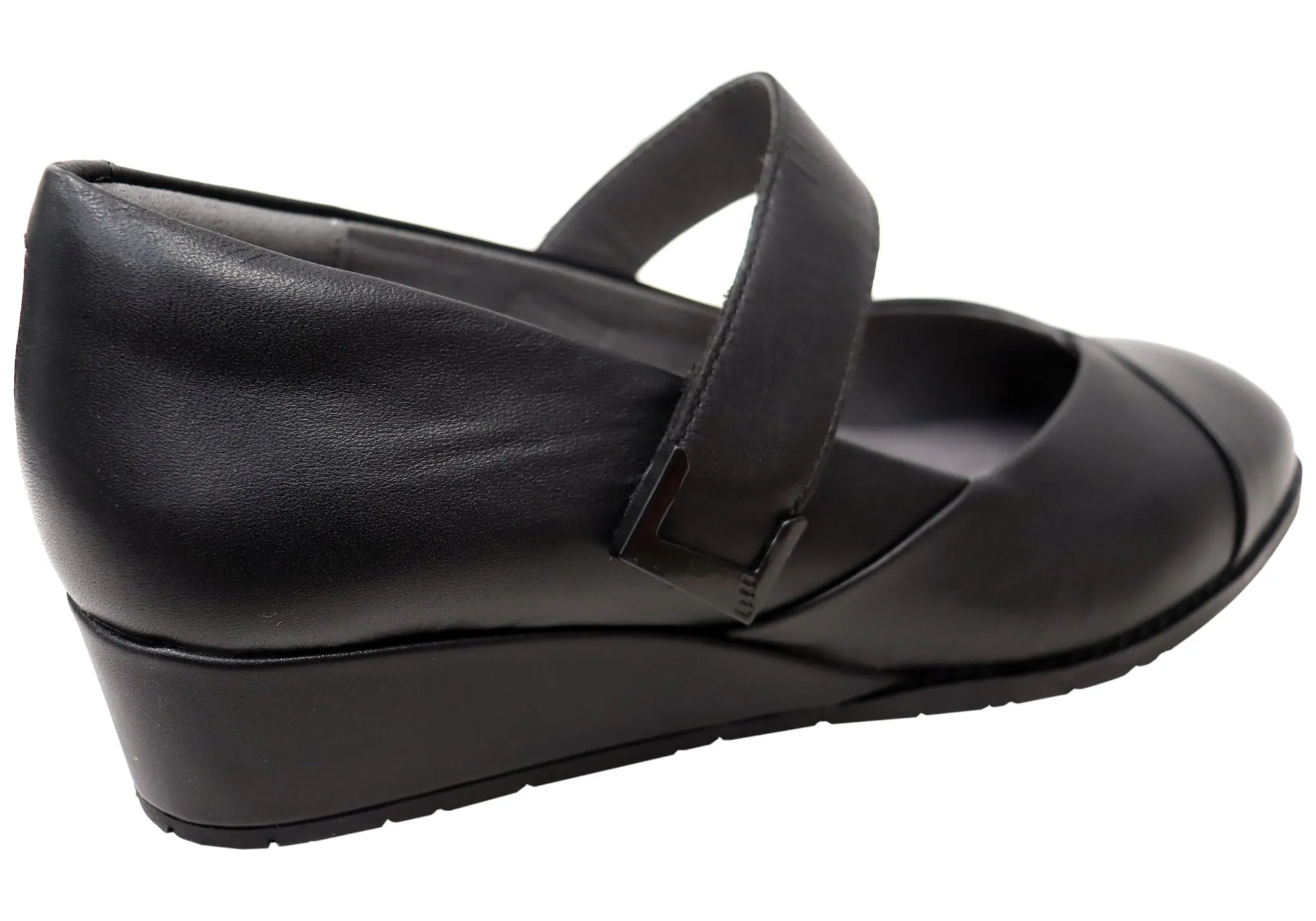 Homyped Lavish MJ Womens Leather Mary Jane Wedge Shoes Homyped Shoes