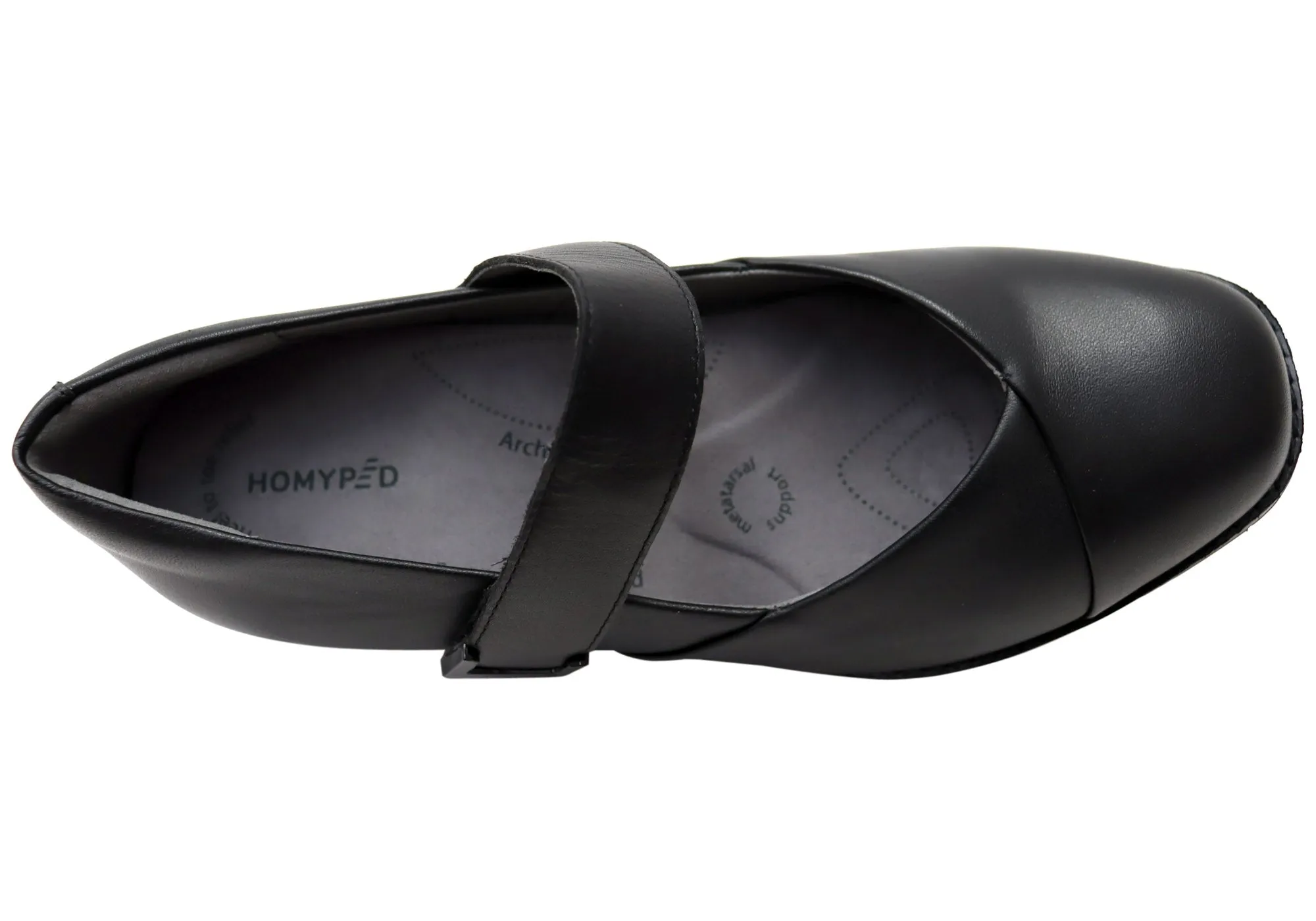 Homyped Lavish MJ Womens Leather Mary Jane Wedge Shoes Homyped Shoes