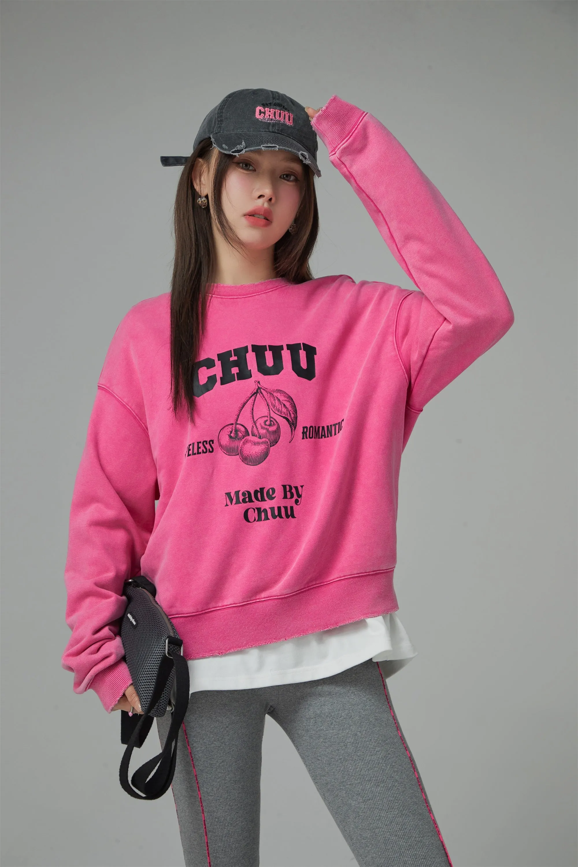 Hopeless Romantic Cherry Print Sweatshirt