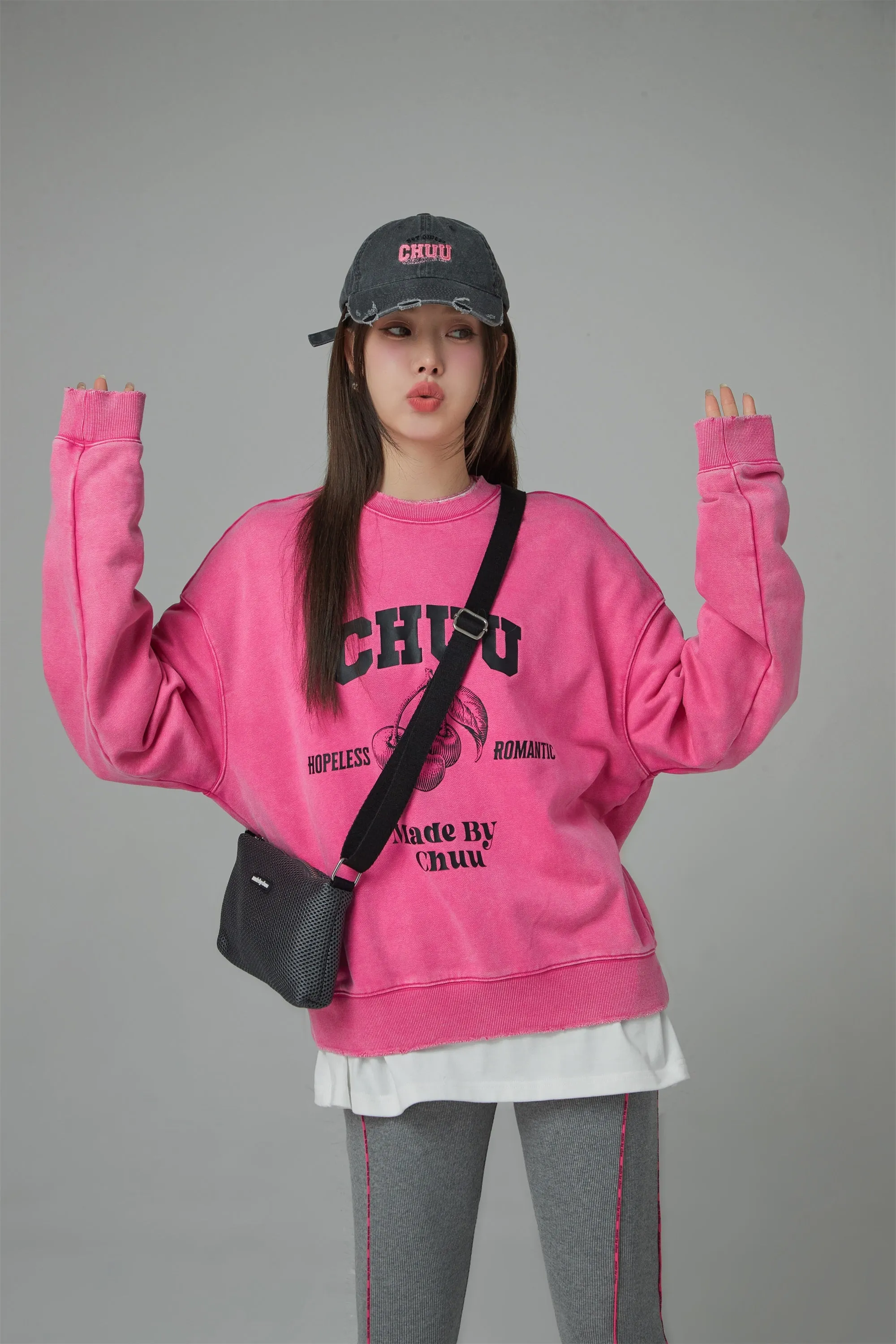 Hopeless Romantic Cherry Print Sweatshirt