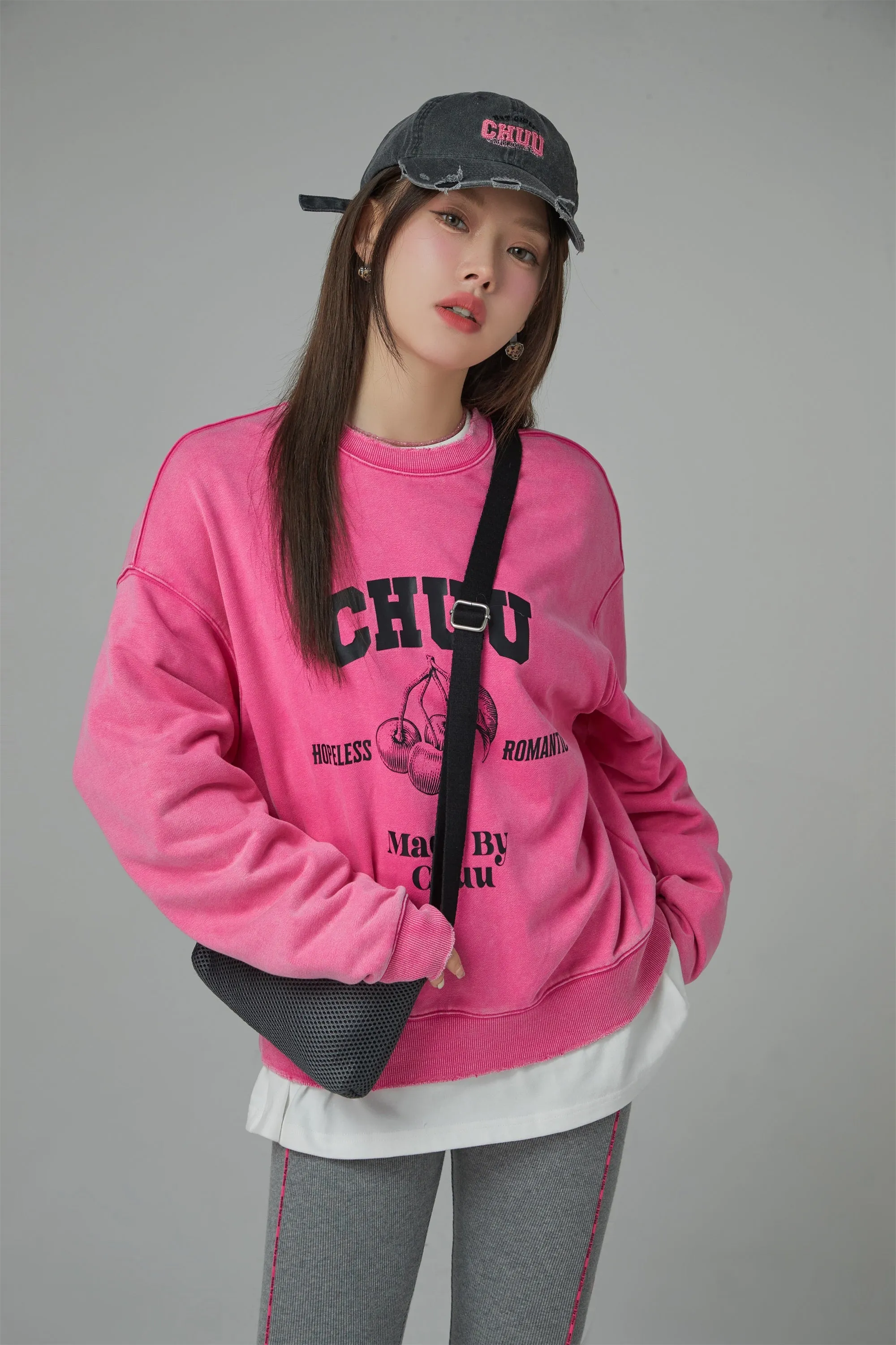 Hopeless Romantic Cherry Print Sweatshirt