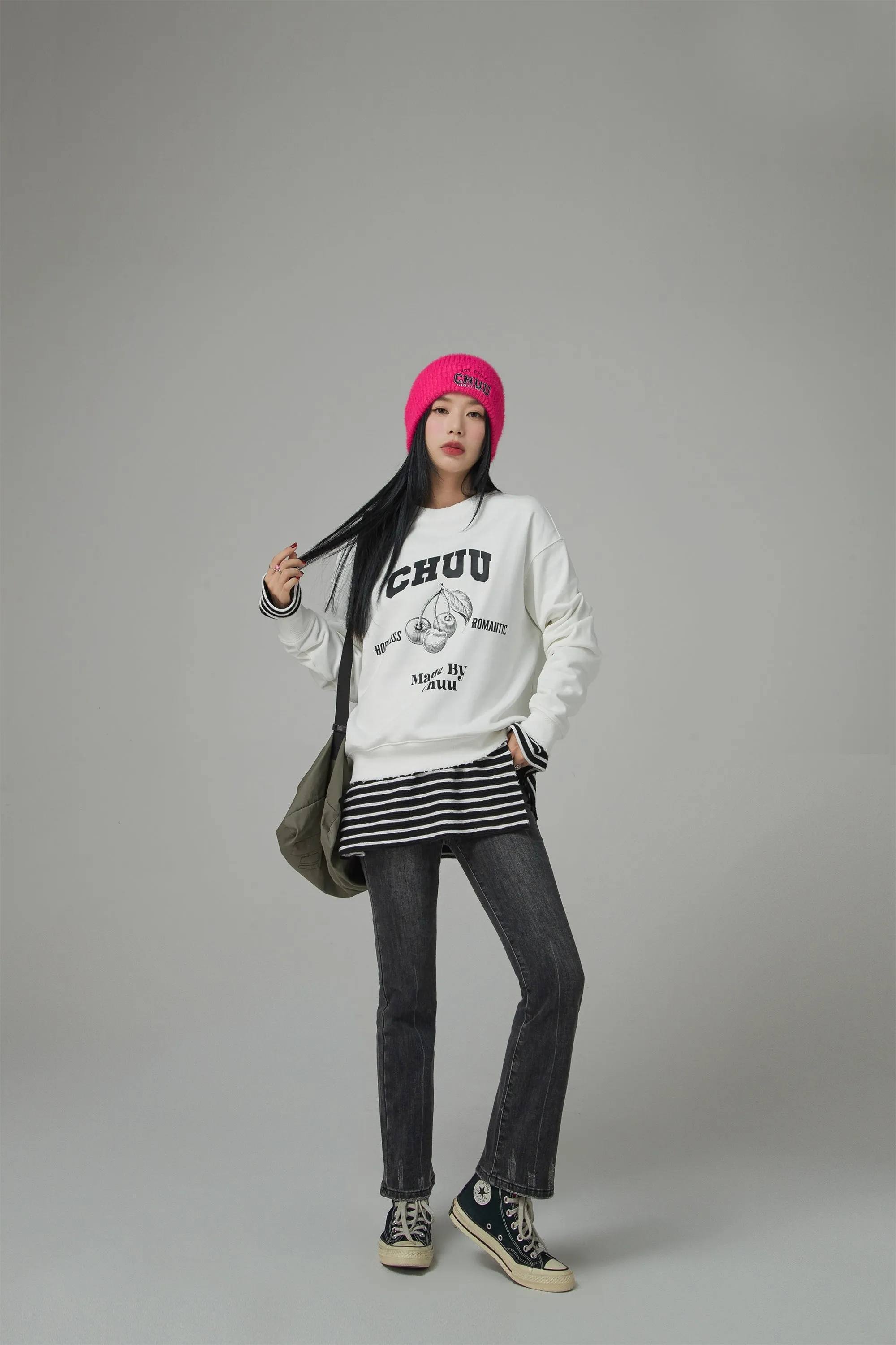 Hopeless Romantic Cherry Print Sweatshirt