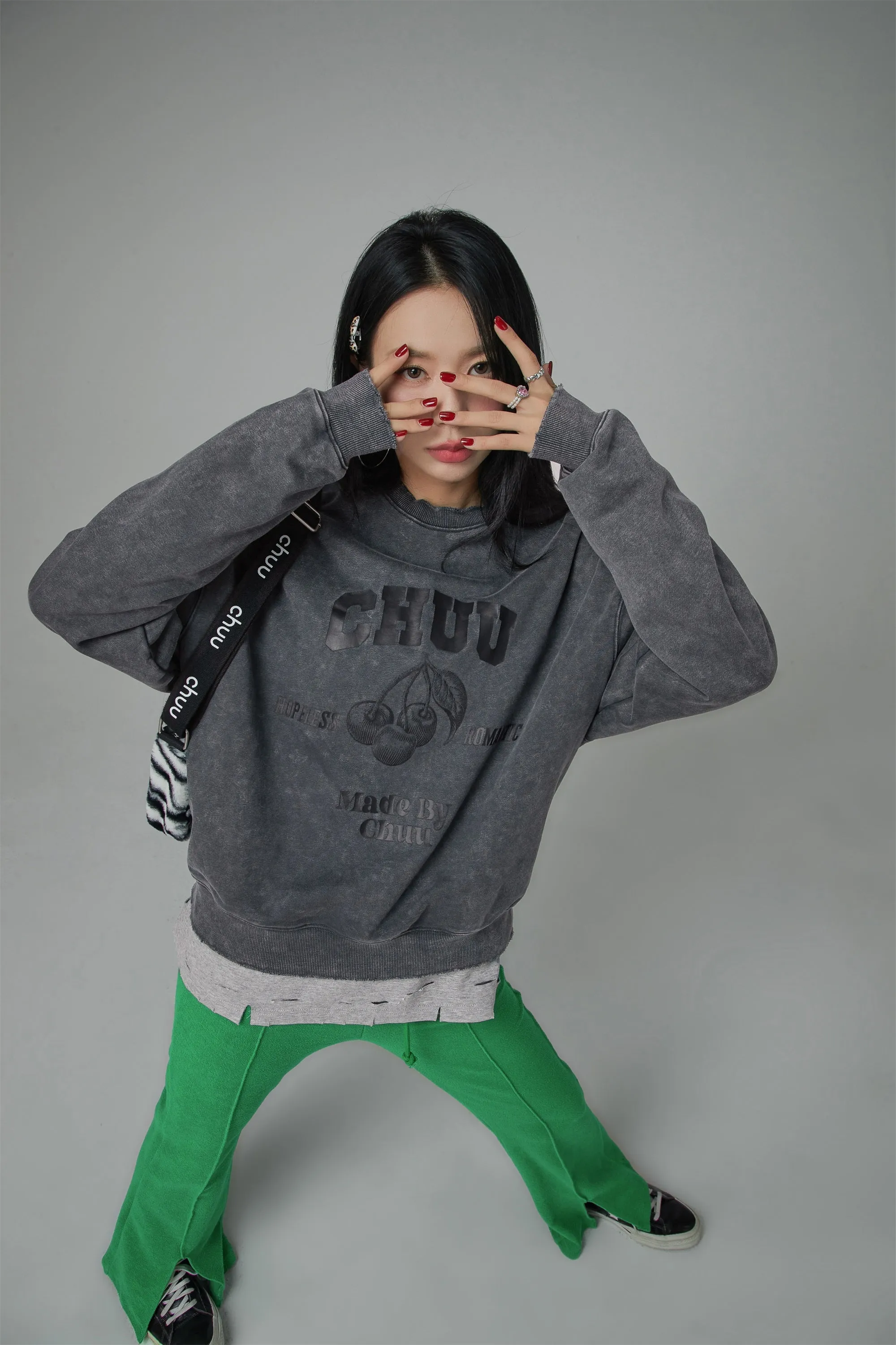 Hopeless Romantic Cherry Print Sweatshirt