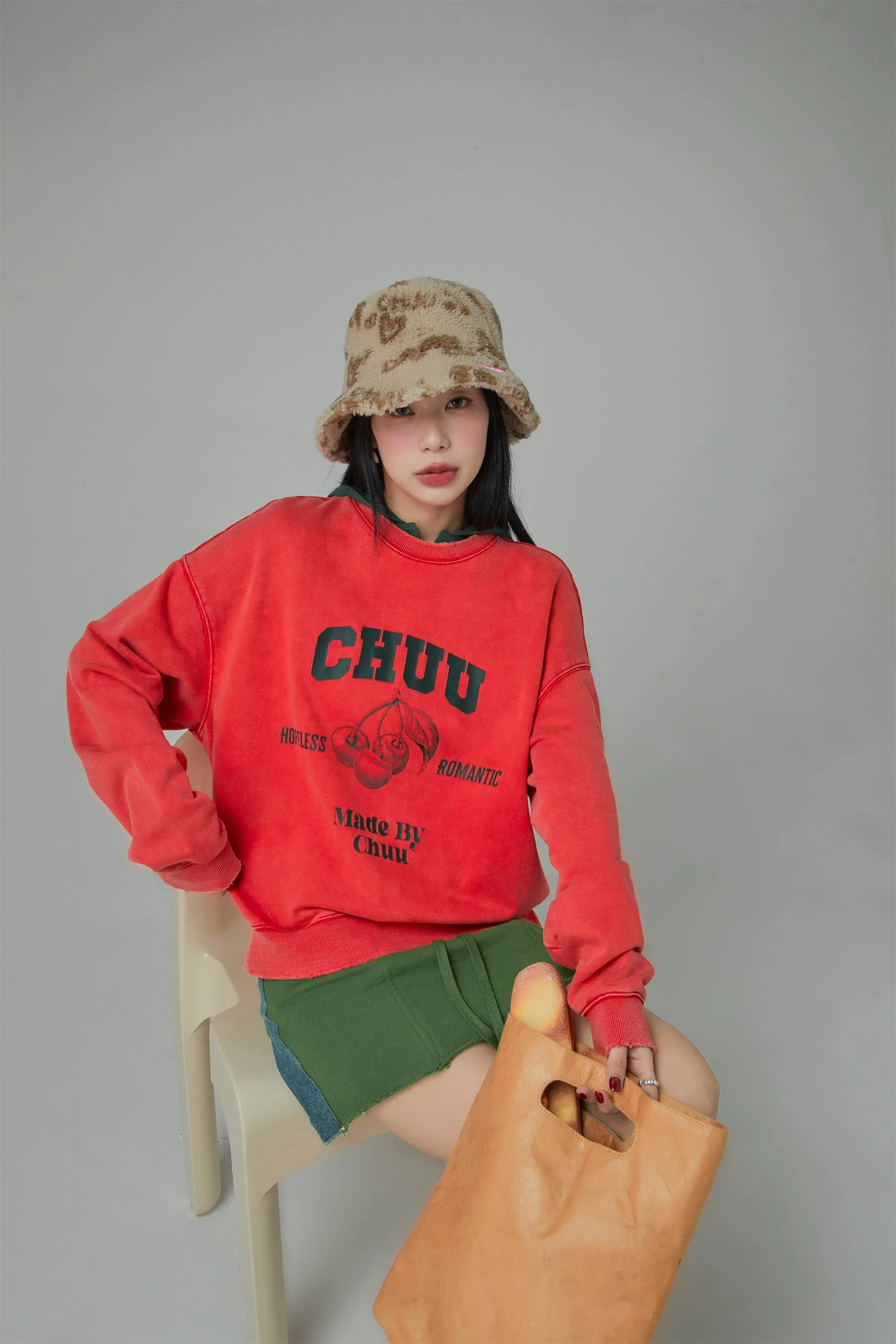 Hopeless Romantic Cherry Print Sweatshirt