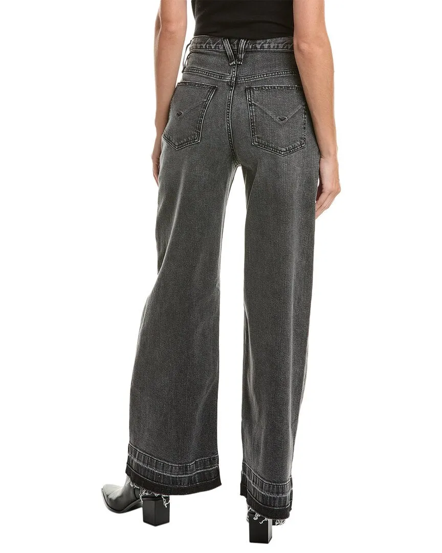HUDSON Jeans James High-Rise Black Smoke Wide Leg Jean