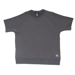 Hush Shortsleeve Crewneck Raw Edge "Charcoal"