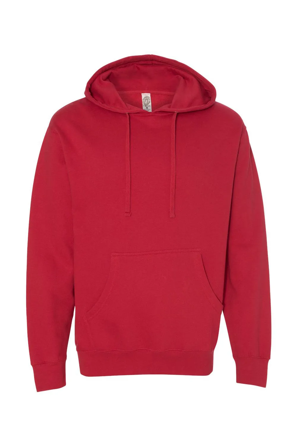 Independent Trading Company Mens Hooded Sweatshirt Hoodie w/ Pouch Pocket - Red