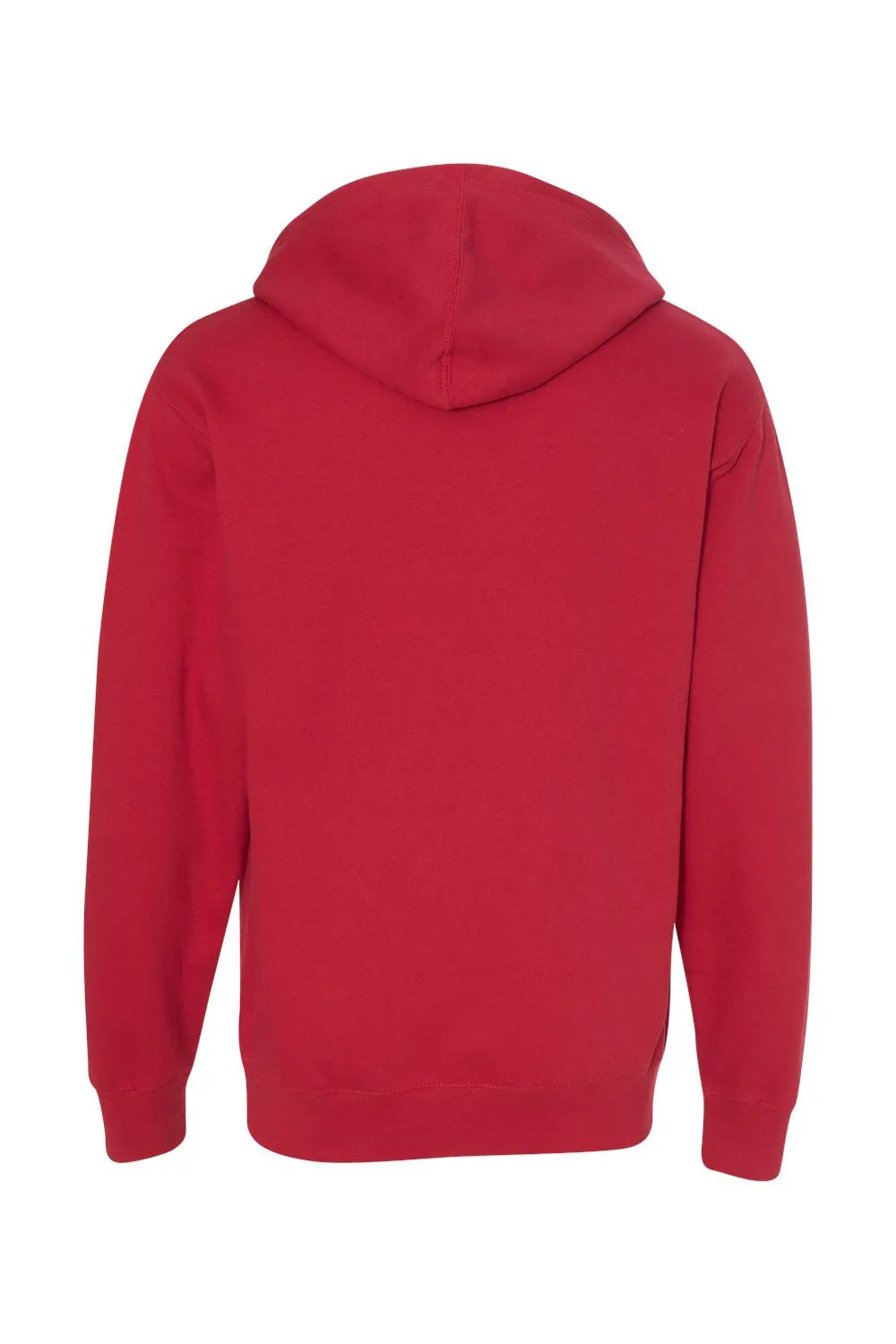 Independent Trading Company Mens Hooded Sweatshirt Hoodie w/ Pouch Pocket - Red