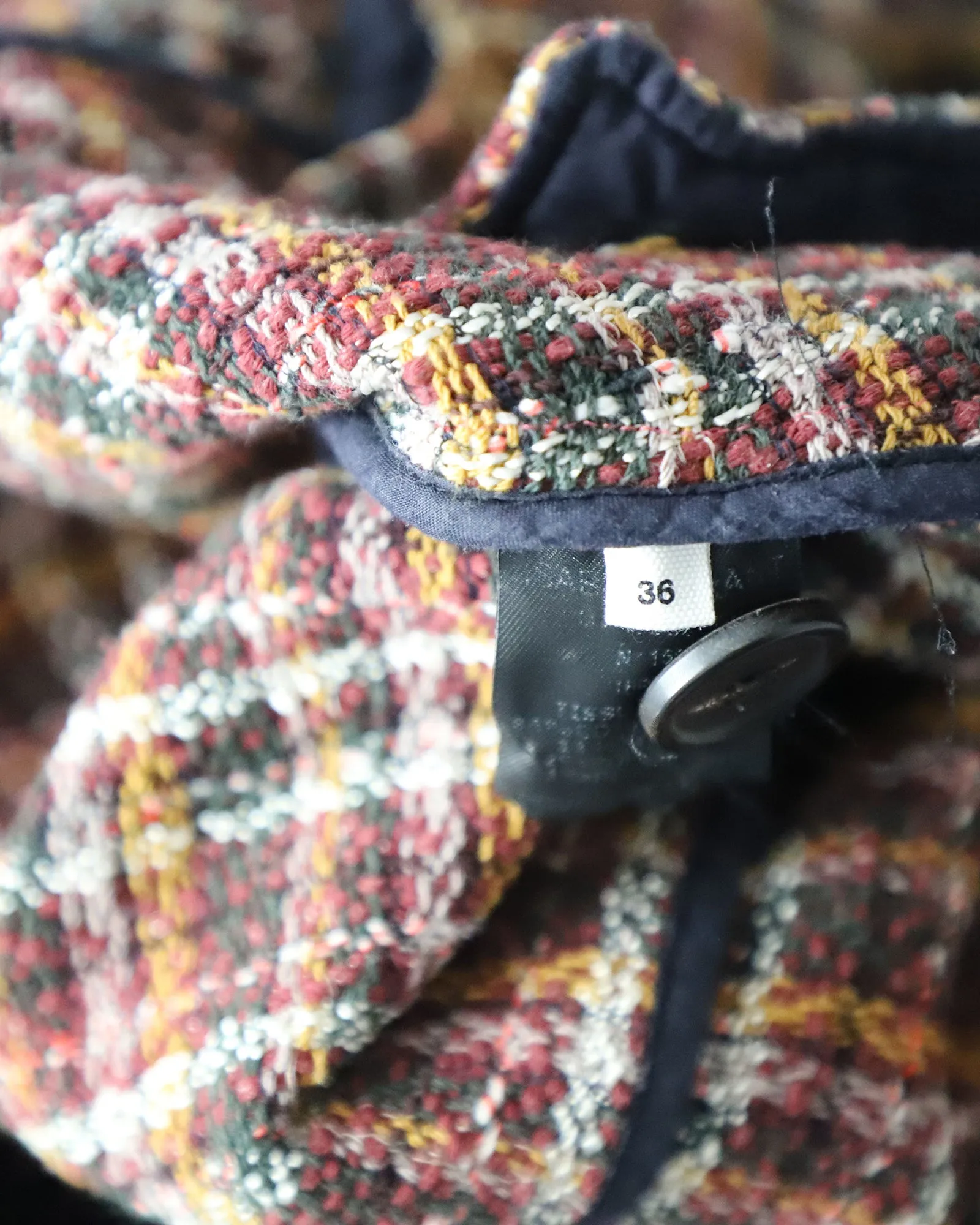 Isabel Marant Etoile Nicole Checked Tweed Double Breasted Blazer in Multicolor Cotton