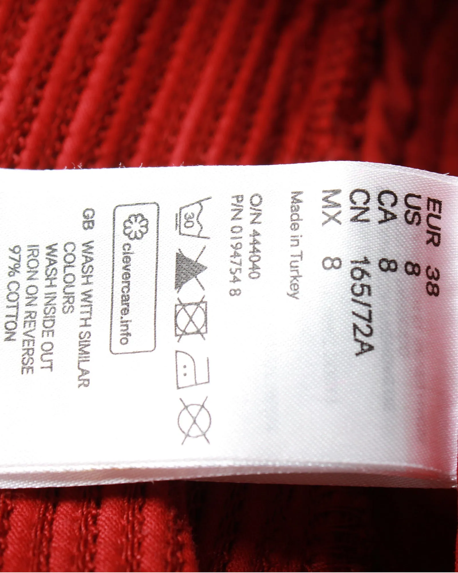Isabel Marant x H&M Waxed Biker Jeans in Red Cotton