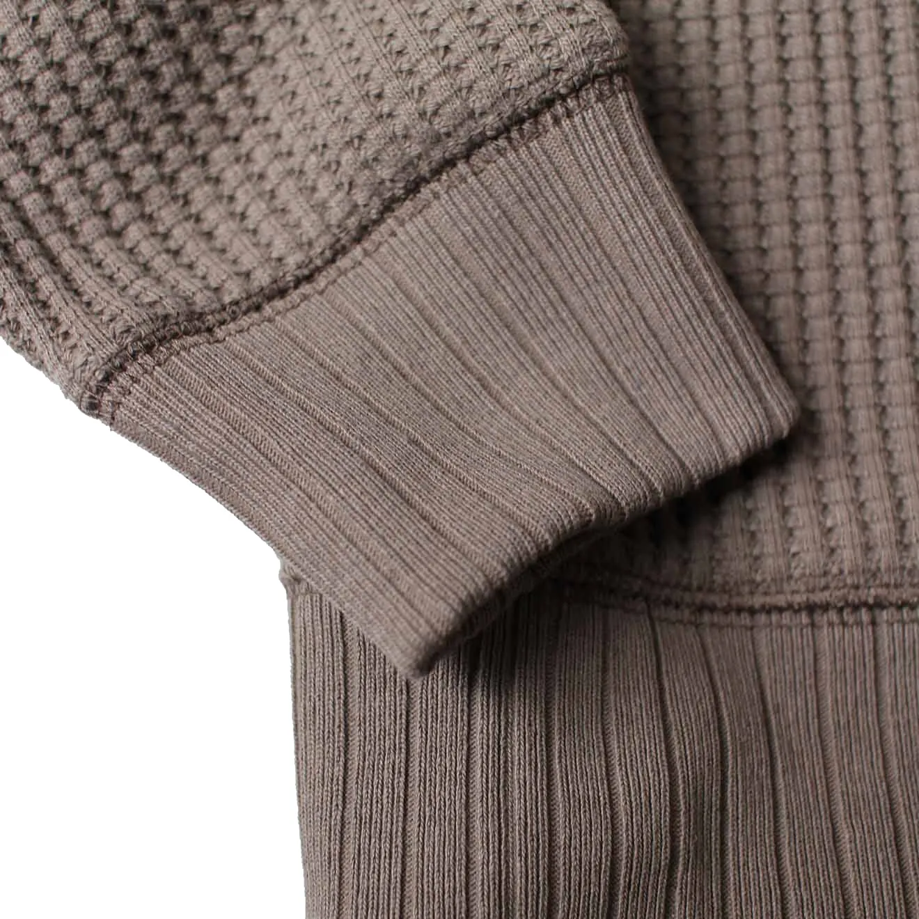 Jackman Waffle Mid-Neck Taupe