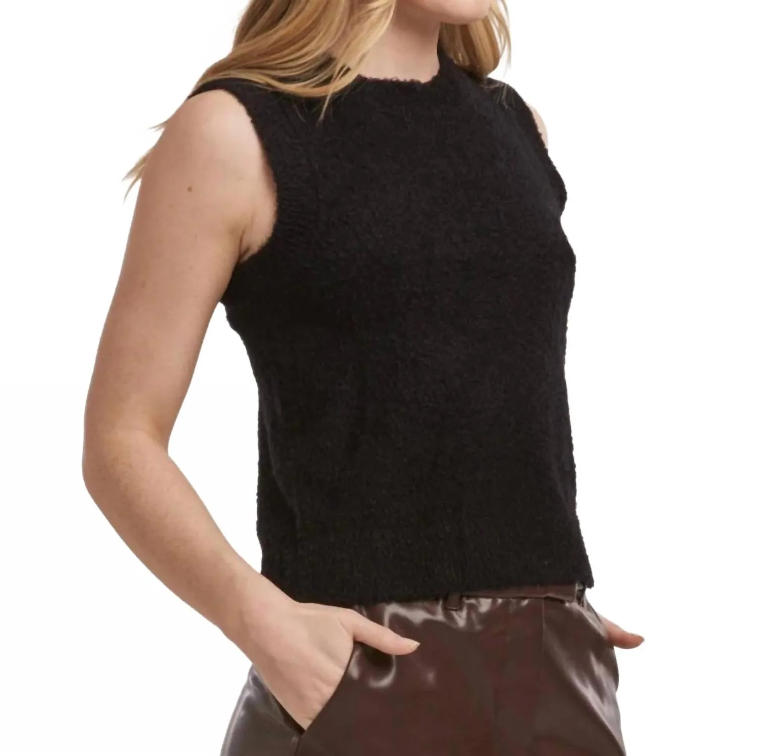 Jen Fitted Sweater In Black