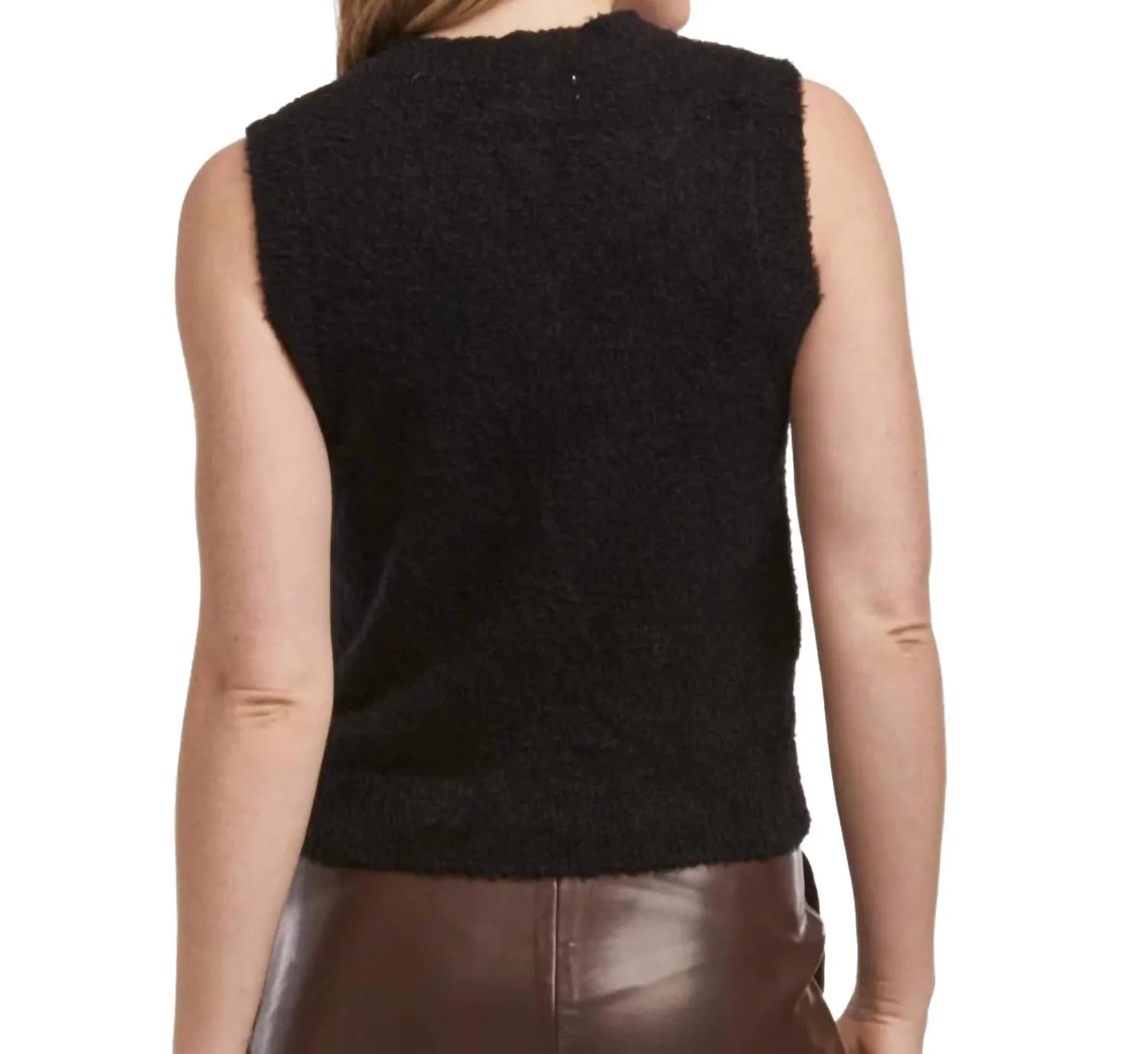 Jen Fitted Sweater In Black