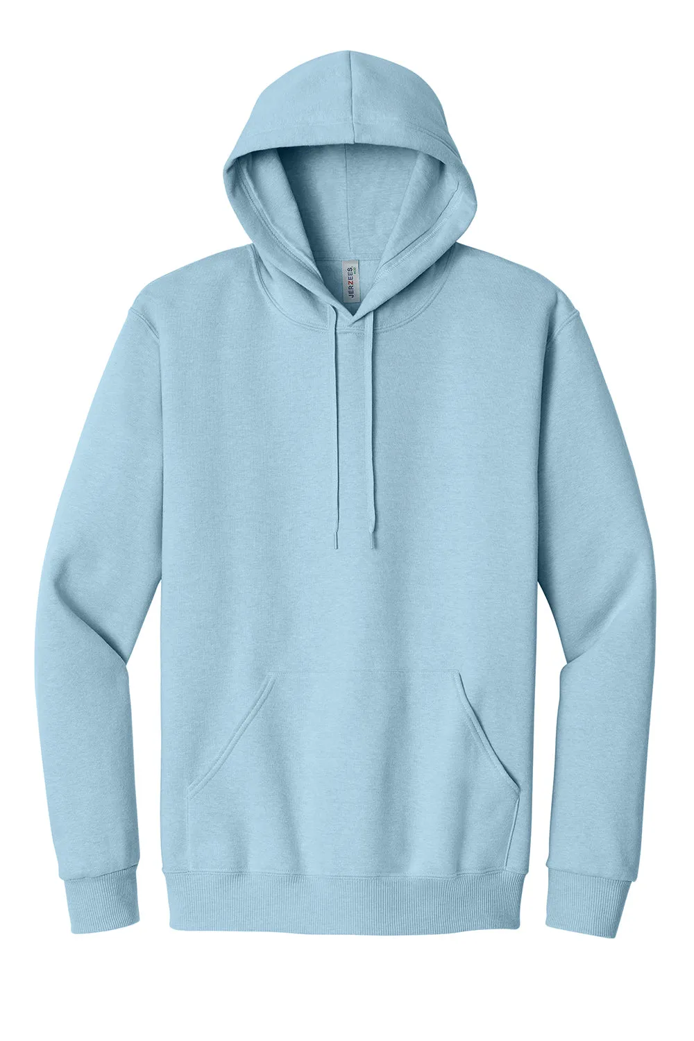 Jerzees Mens Eco Premium Moisture Wicking Hooded Sweatshirt Hoodie w/ Pouch Pocket - Heather Cloud Blue