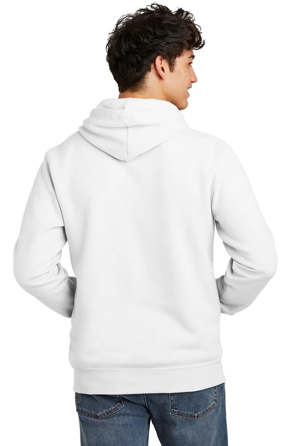 Jerzees Mens Eco Premium Moisture Wicking Hooded Sweatshirt Hoodie w/ Pouch Pocket - White