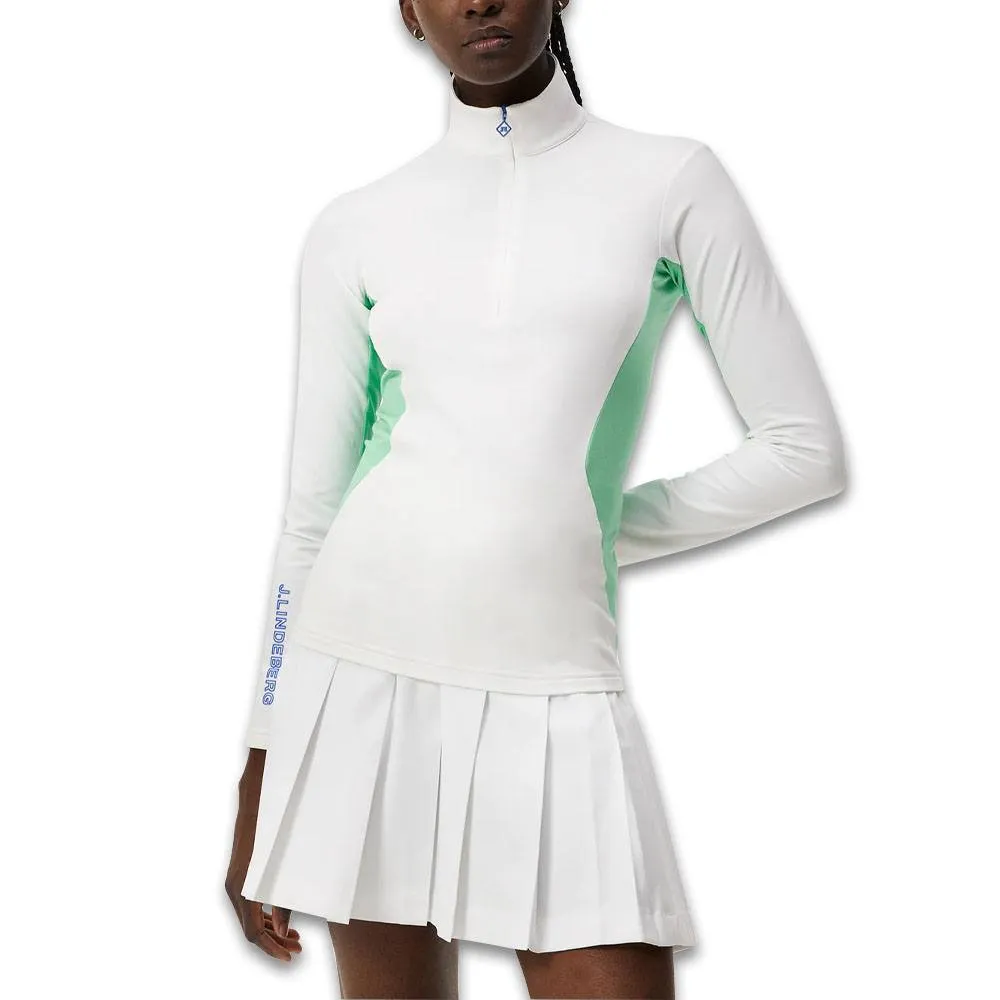 J.Lindeberg Coockies Mid Layer Golf Pullover White - FW23 Women