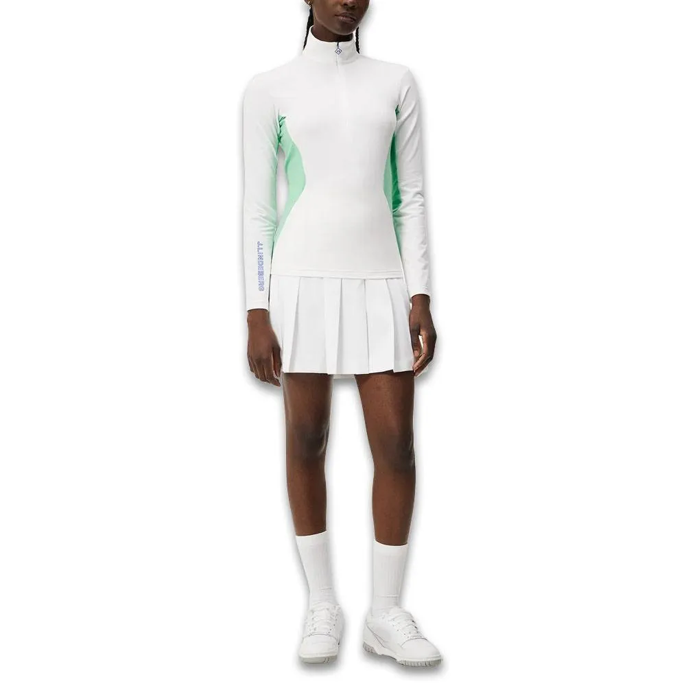 J.Lindeberg Coockies Mid Layer Golf Pullover White - FW23 Women