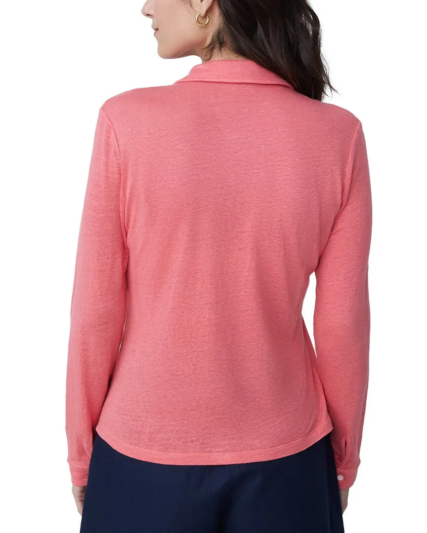 J.McLaughlin Betty Linen-Blend Top