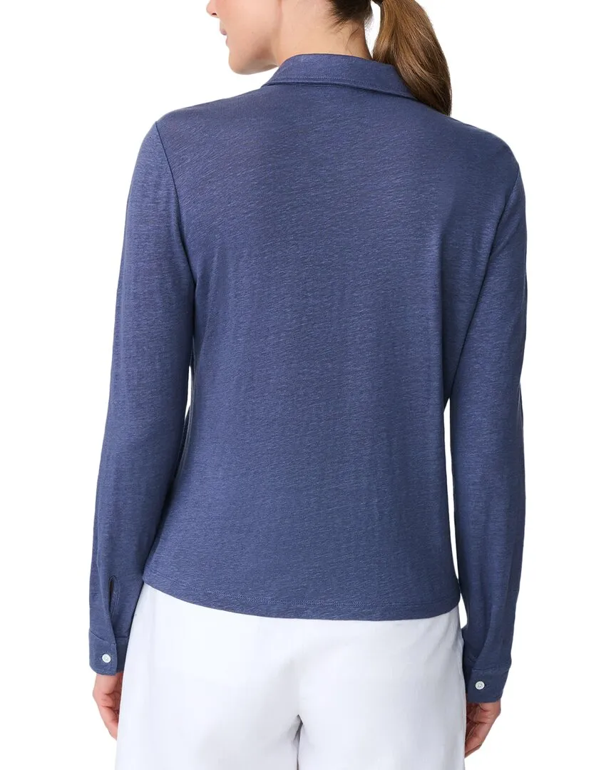 J.McLaughlin Betty Linen-Blend Top