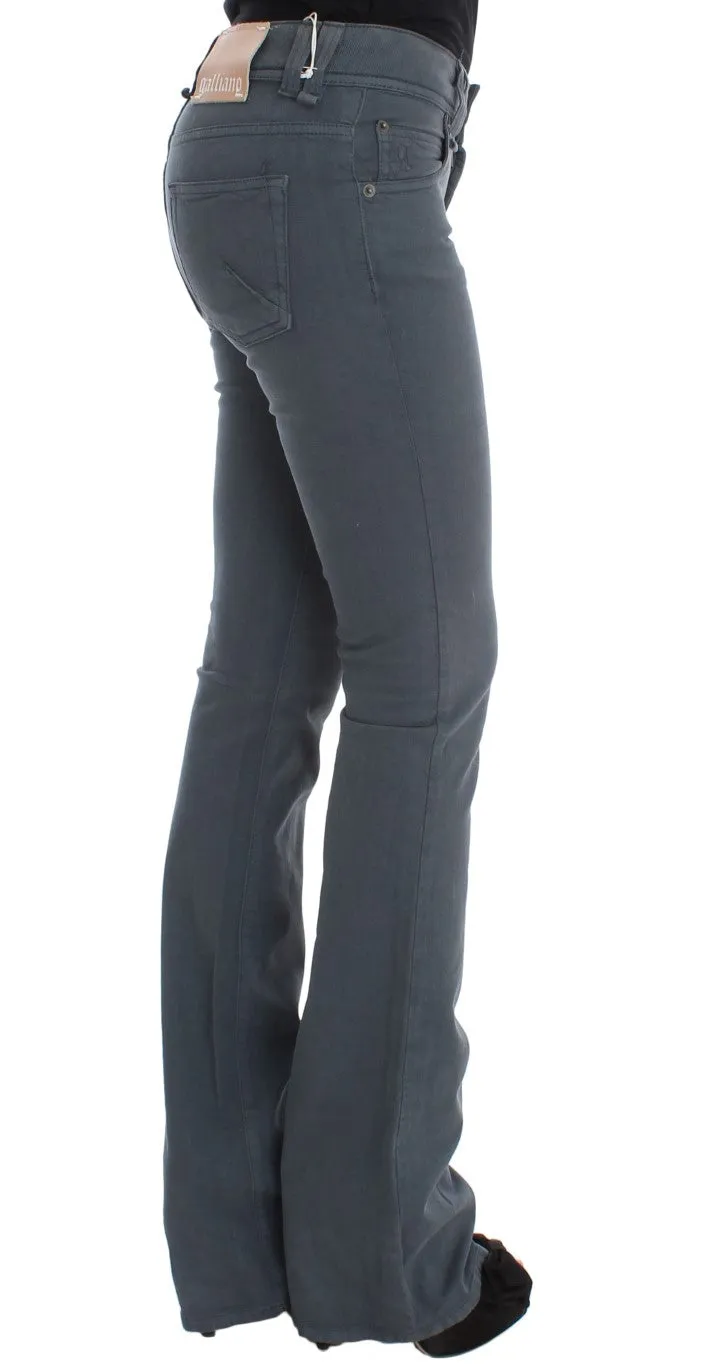 John Galliano  Cotton Blend Slim Fit Bootcut Women's Jeans