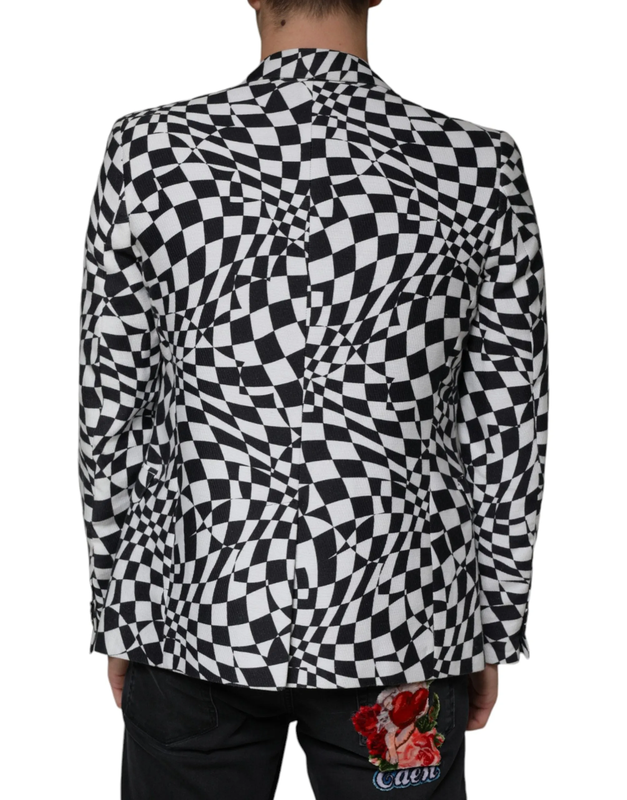 John Richmond   Checke Crystal Single Breasted Men's Blazer (Pre-Owned)