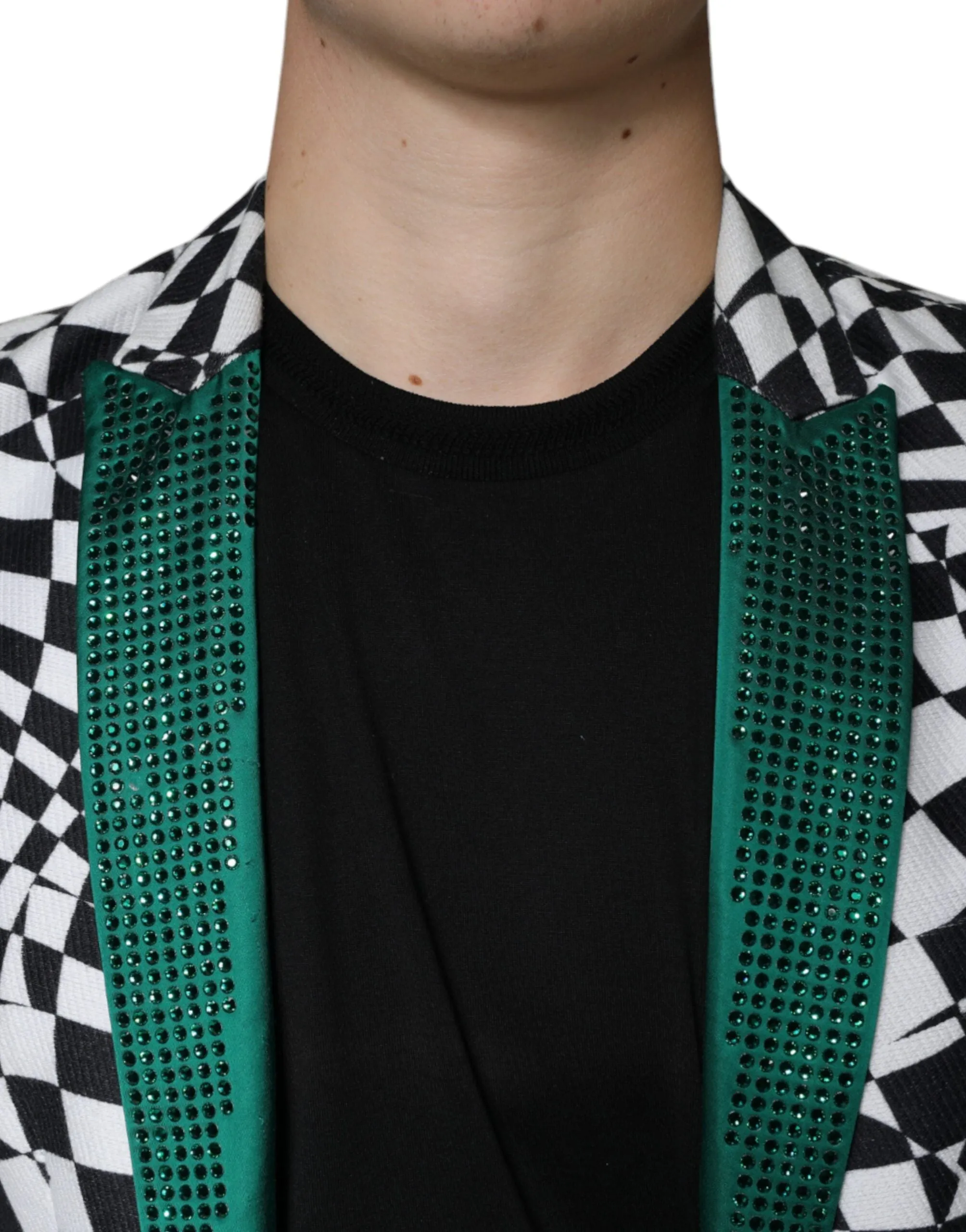 John Richmond   Checke Crystal Single Breasted Men's Blazer (Pre-Owned)