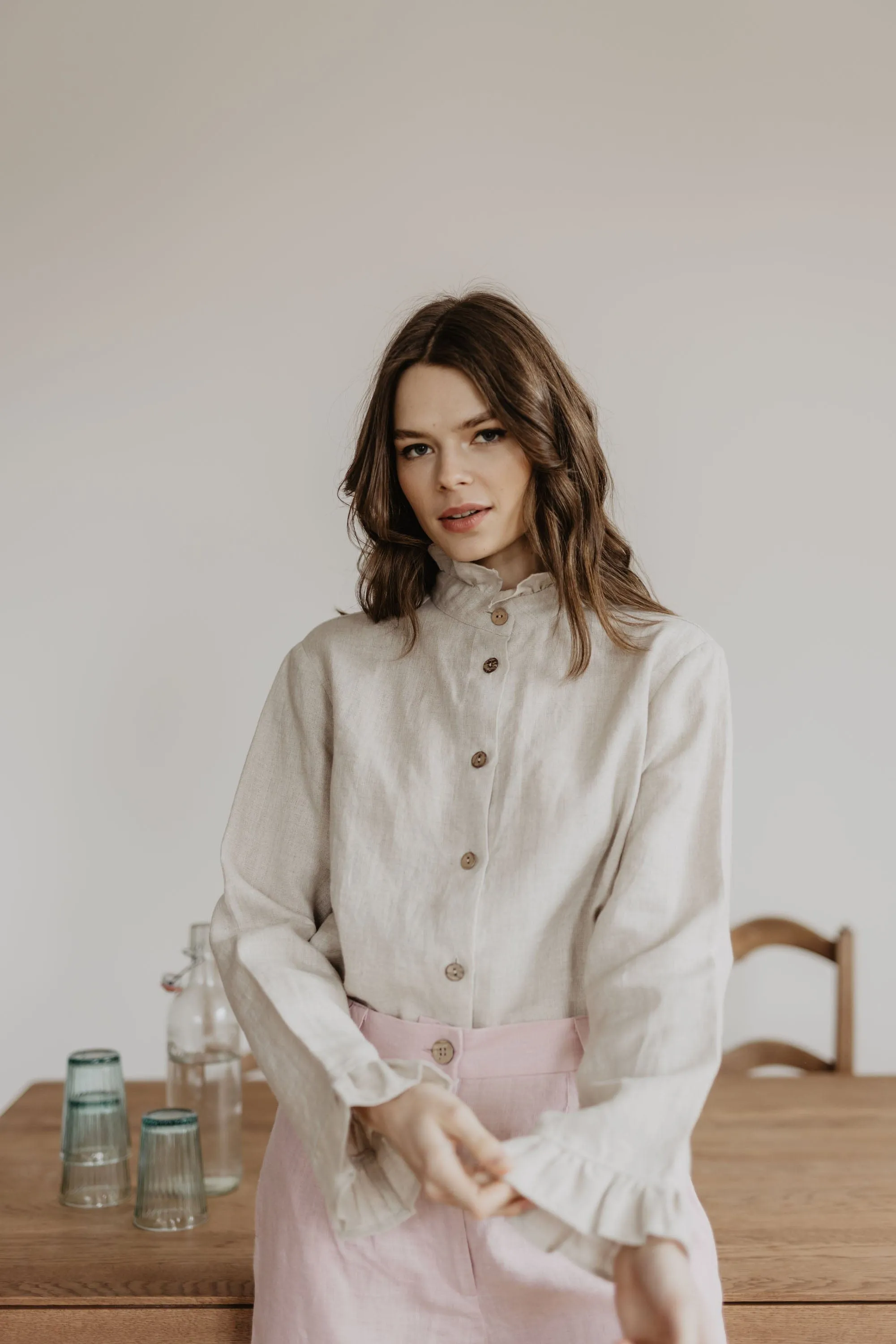 Juodkrante Women's Linen Shirt | Multiple Colours