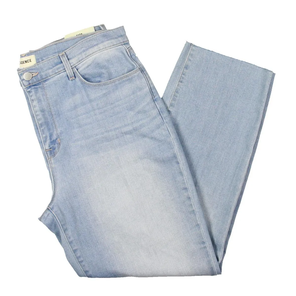 L'Agence Womens S Raw Hem Denim Cropped Jeans