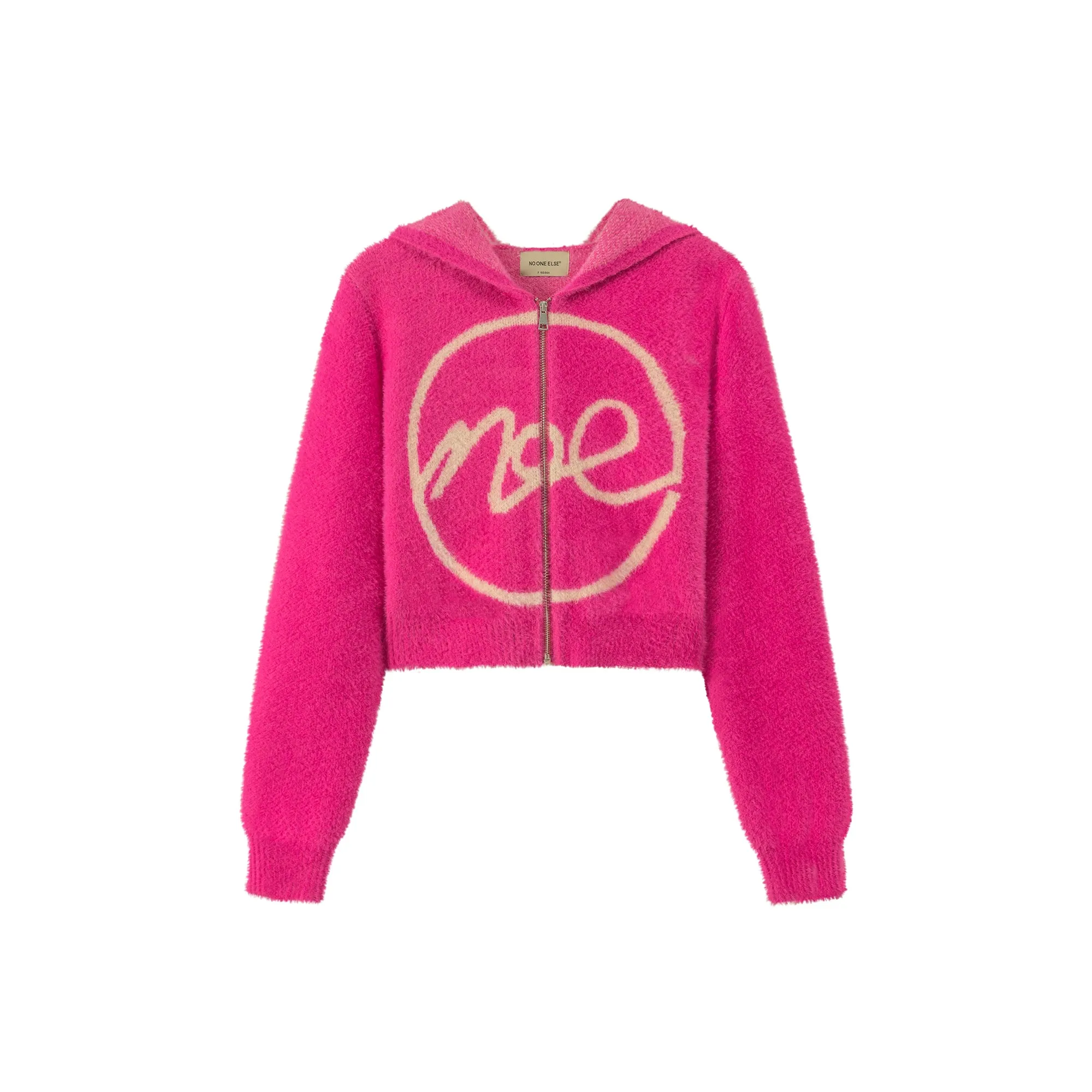Lettering Knit Hoodie