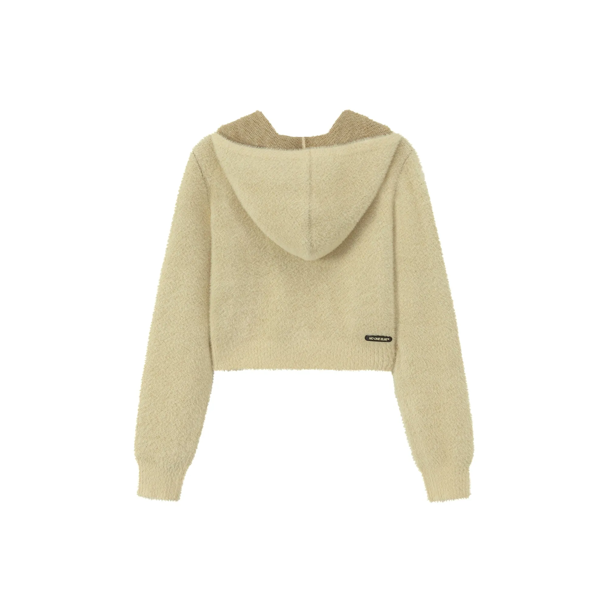 Lettering Knit Hoodie