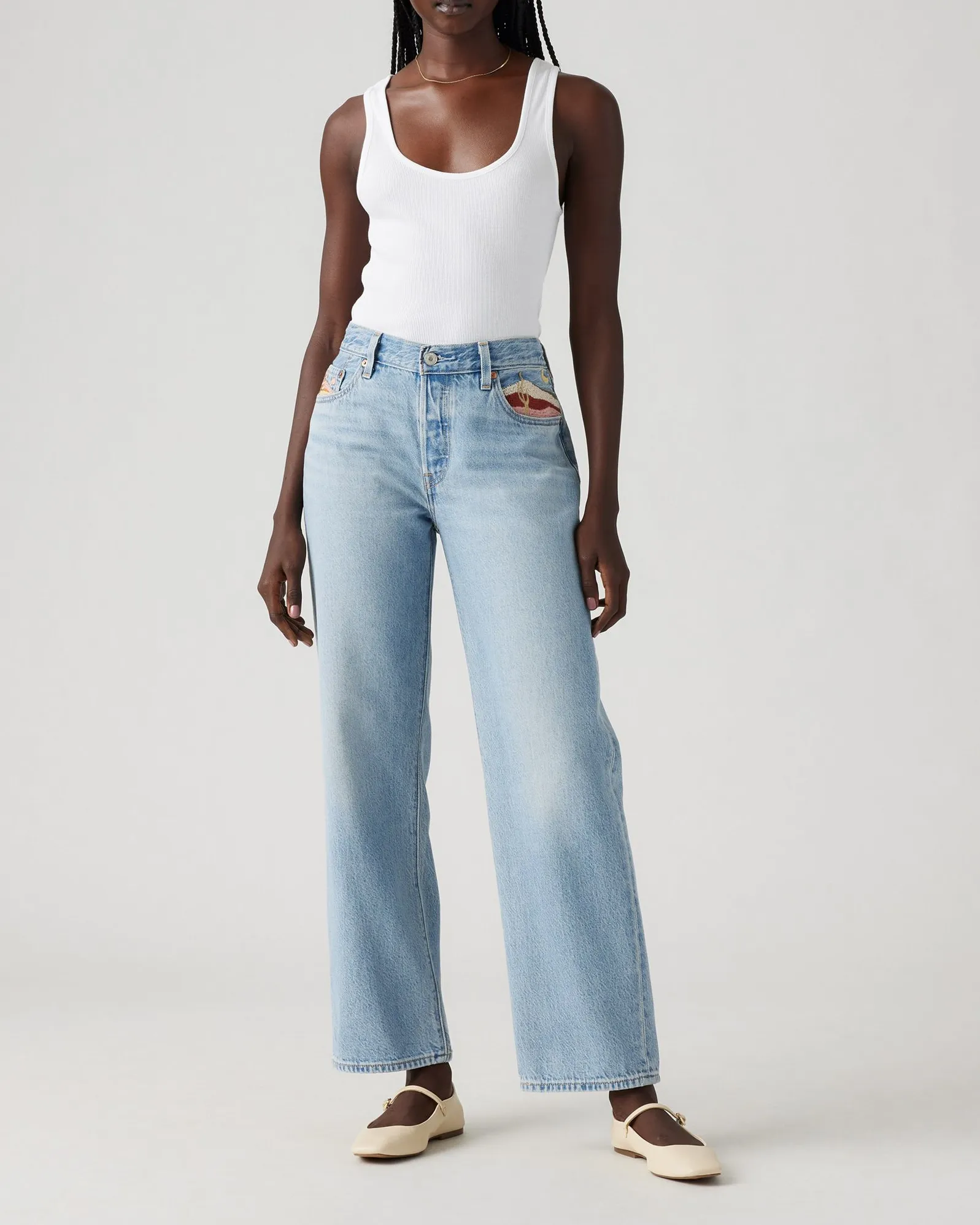 Levi's® Womens 501 90's Ankle Relaxed Straight Fit Jeans - Desert Utopia
