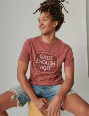 Lucky Brand Old English Tee Burnt Russet Lucky Brand